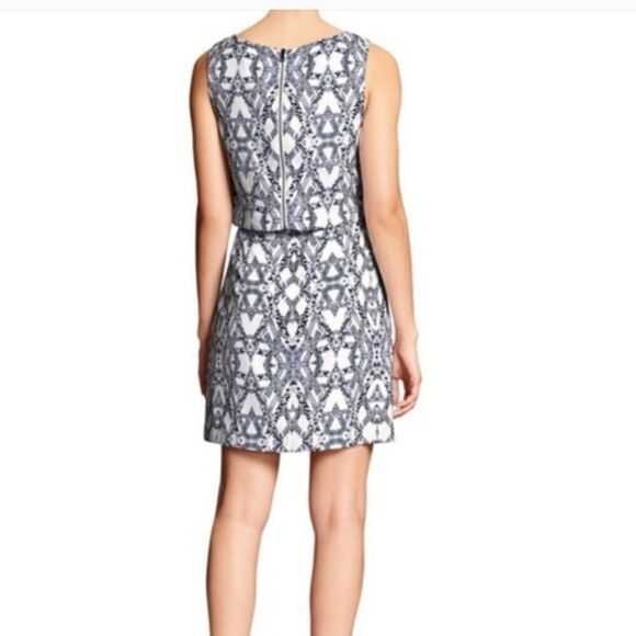 Banana Republic Outlet Geometric Snake Print Classy Sleeveless Mini Dress - Picture 2 of 9